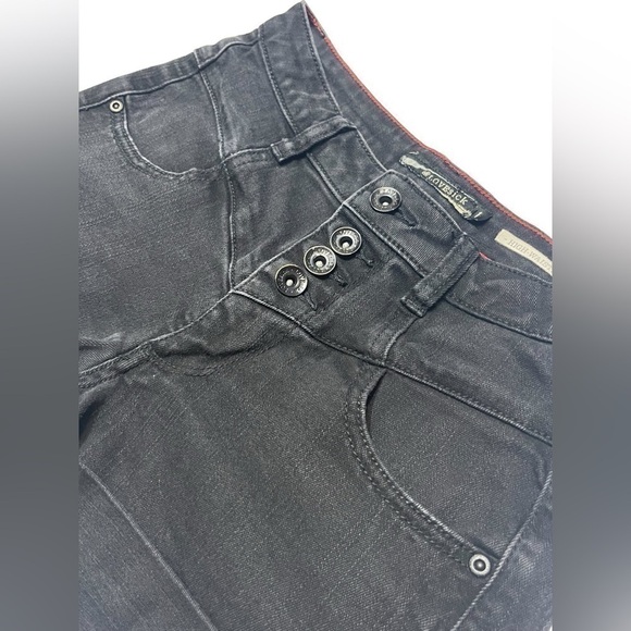 Hot Topic LoveSick Black High Waisted Jean Shorts Juniors Size 1 - Picture 5 of 16